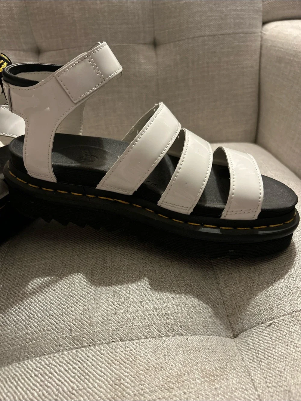 Dr. Martens white strappy